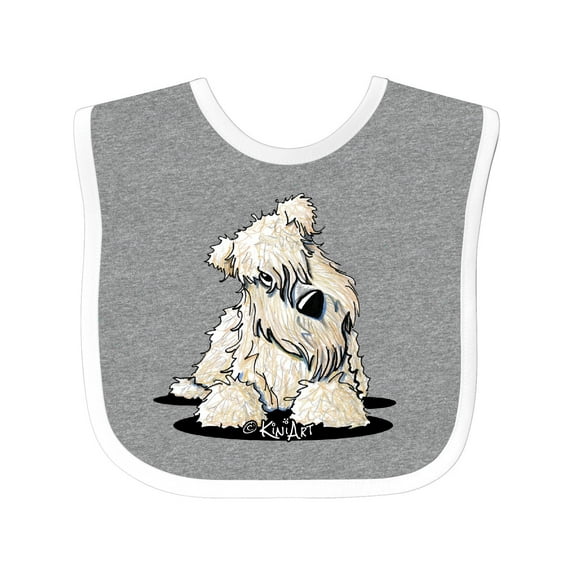 Inktastic Curious Wheaten Terrier Boys or Girls Baby Bib