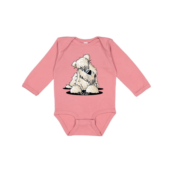 Inktastic Curious Wheaten Terrier Boys or Girls Long Sleeve Baby Bodysuit