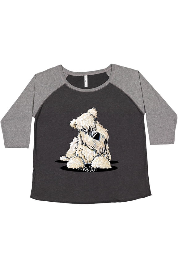 Curious Wheaten Terrier Women's Plus Size T-Shirt