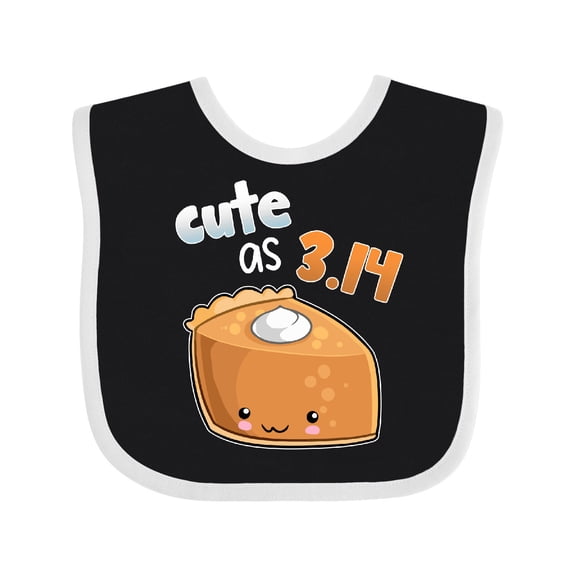 Inktastic Cute As 3.14 Pi Day Pumpkin Pie Pun Boys or Girls Baby Bib
