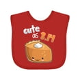 thumbnail image 1 of Inktastic Cute As 3.14 Pi Day Pumpkin Pie Pun Boys or Girls Baby Bib, 1 of 4