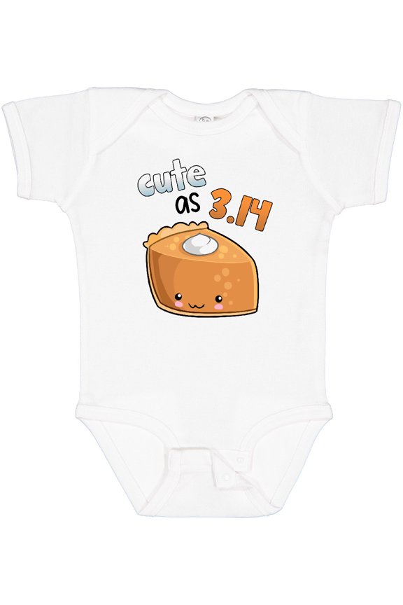 Cute As 3.14 Pi Day Pumpkin Pie Pun Boys or Girls Baby Bodysuit
