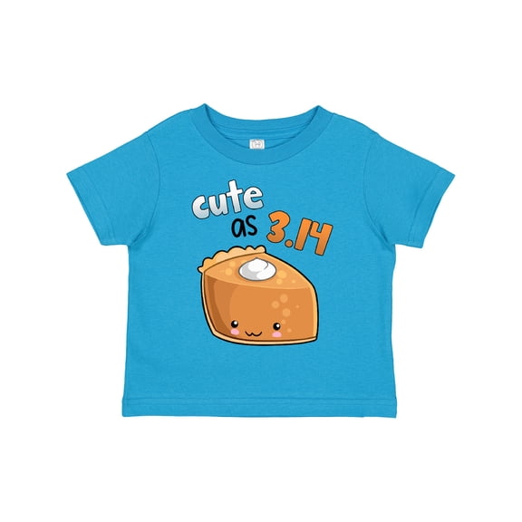Inktastic Cute As 3.14 Pi Day Pumpkin Pie Pun Boys or Girls Toddler T-Shirt