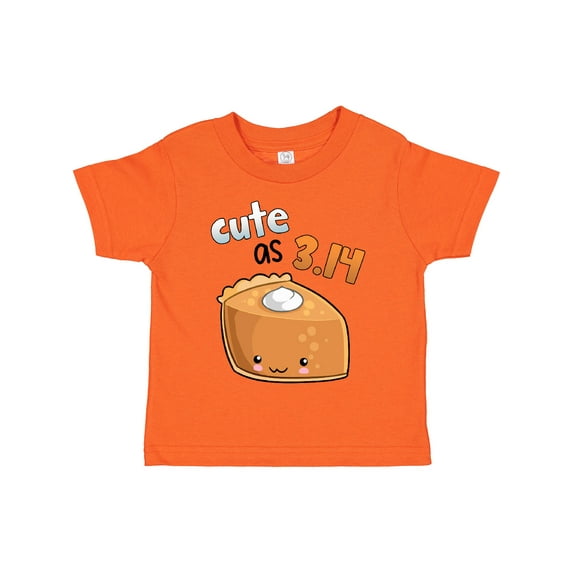 Inktastic Cute As 3.14 Pi Day Pumpkin Pie Pun Boys or Girls Toddler T-Shirt