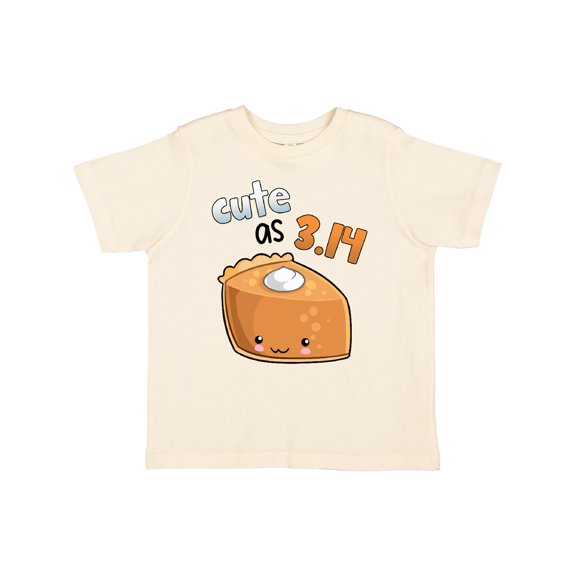 Inktastic Cute As 3.14 Pi Day Pumpkin Pie Pun Boys or Girls Toddler T-Shirt