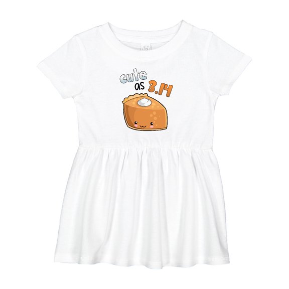 Inktastic Cute As 3.14 Pi Day Pumpkin Pie Pun Girls Baby Dress