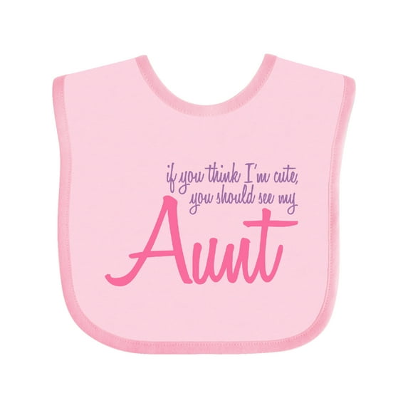 Inktastic Cute Aunt Boys or Girls Baby Bib