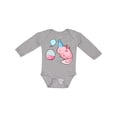 thumbnail image 1 of Inktastic Cute Axolotl Birthday with Cupcake Boys or Girls Long Sleeve Baby Bodysuit, 1 of 5
