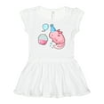 thumbnail image 1 of Inktastic Cute Axolotl Birthday with Cupcake Girls Baby Dress, 1 of 5