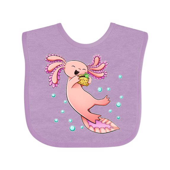 Inktastic Cute Axolotl Loves Tacos Boys or Girls Baby Bib