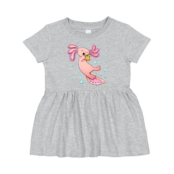 Inktastic Cute Axolotl Loves Tacos Girls Baby Dress