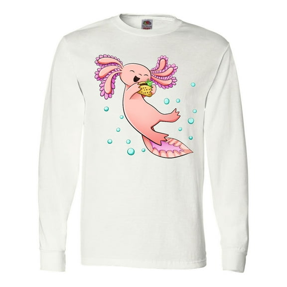 Inktastic Cute Axolotl Loves Tacos Long Sleeve T-Shirt