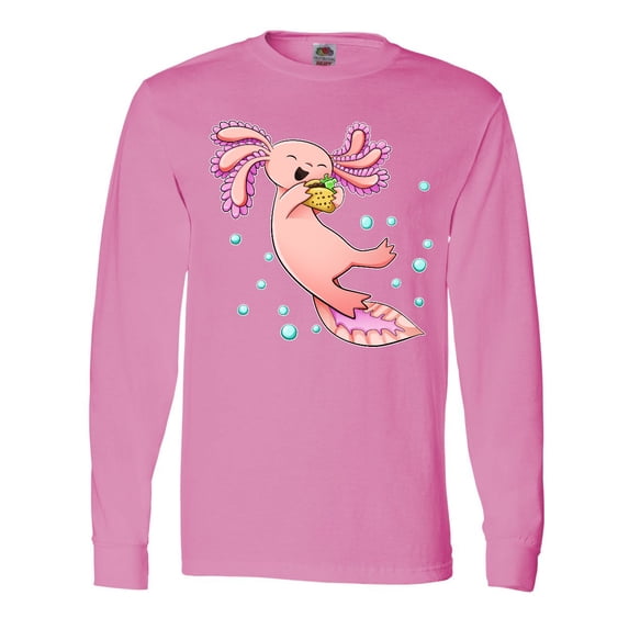 Inktastic Cute Axolotl Loves Tacos Long Sleeve T-Shirt