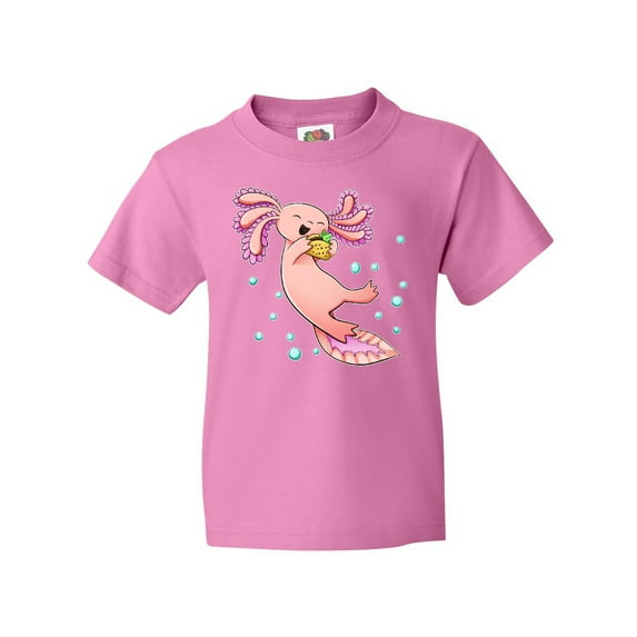 Inktastic Cute Axolotl Loves Tacos Youth T-Shirt