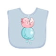 thumbnail image 1 of Inktastic Cute Axolotl Sitting on a Bubble Boys or Girls Baby Bib, 1 of 4