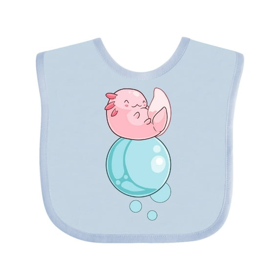 Inktastic Cute Axolotl Sitting on a Bubble Boys or Girls Baby Bib