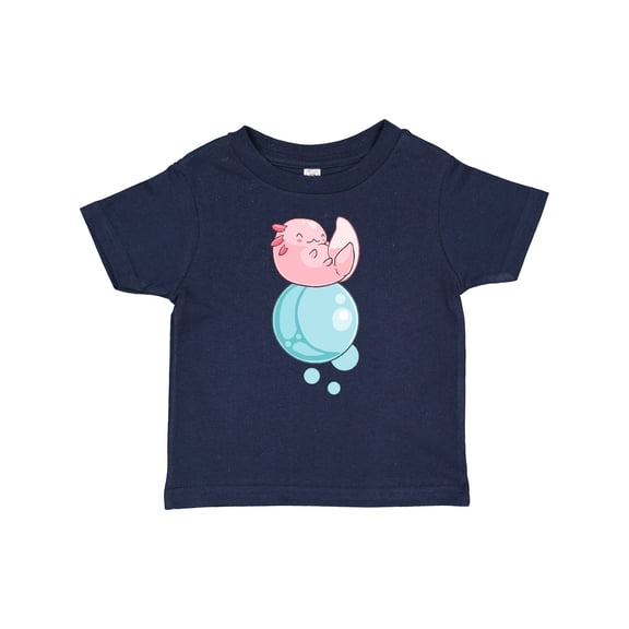 Inktastic Cute Axolotl Sitting on a Bubble Boys or Girls Baby T-Shirt