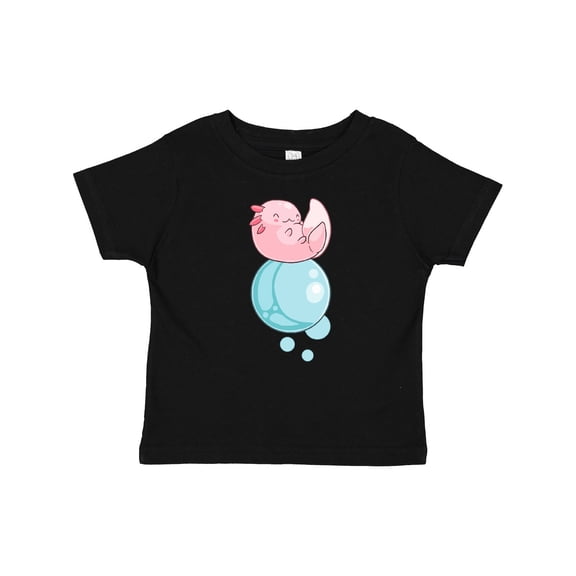 Inktastic Cute Axolotl Sitting on a Bubble Boys or Girls Baby T-Shirt