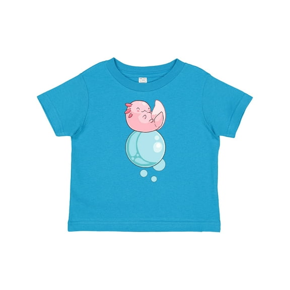Inktastic Cute Axolotl Sitting on a Bubble Boys or Girls Baby T-Shirt
