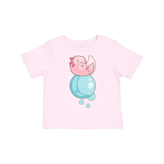 Inktastic Cute Axolotl Sitting on a Bubble Boys or Girls Toddler T-Shirt