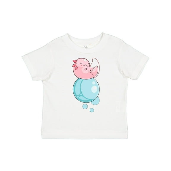 Inktastic Cute Axolotl Sitting on a Bubble Boys or Girls Toddler T-Shirt