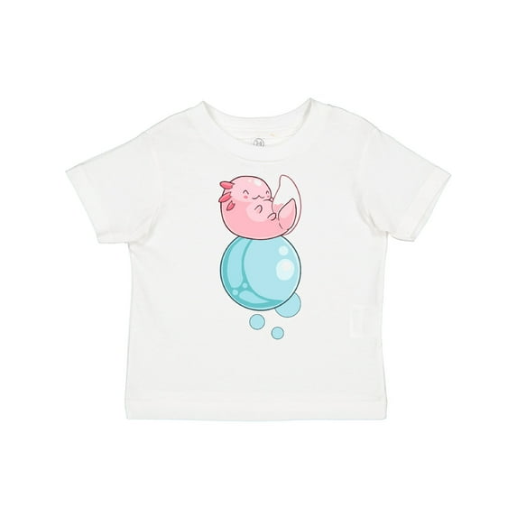 Inktastic Cute Axolotl Sitting on a Bubble Boys or Girls Toddler T-Shirt