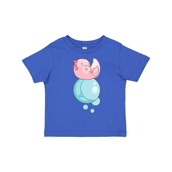 Inktastic Cute Axolotl Sitting on a Bubble Boys or Girls Toddler T-Shirt