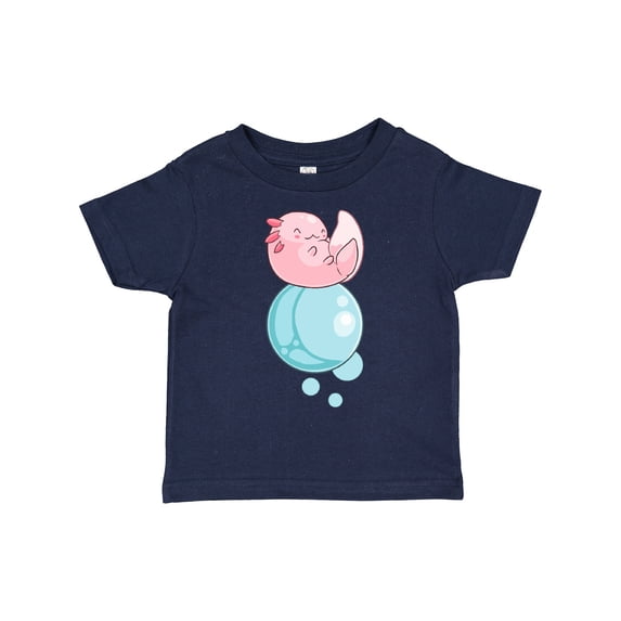 Inktastic Cute Axolotl Sitting on a Bubble Boys or Girls Toddler T-Shirt