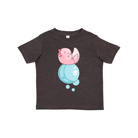 Inktastic Cute Axolotl Sitting on a Bubble Boys or Girls Toddler T-Shirt