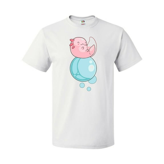 Inktastic Cute Axolotl Sitting on a Bubble T-Shirt