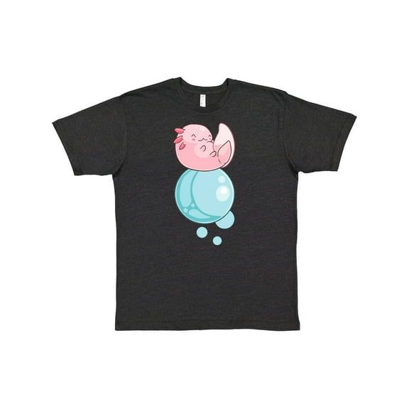 Inktastic Cute Axolotl Sitting on a Bubble T-Shirt