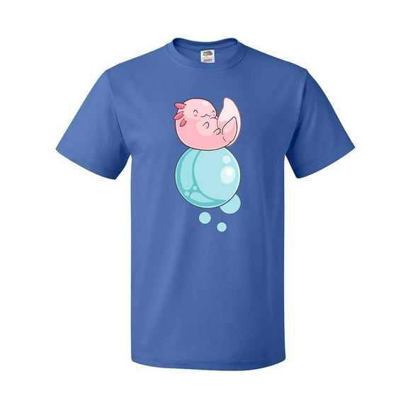 Inktastic Cute Axolotl Sitting on a Bubble T-Shirt