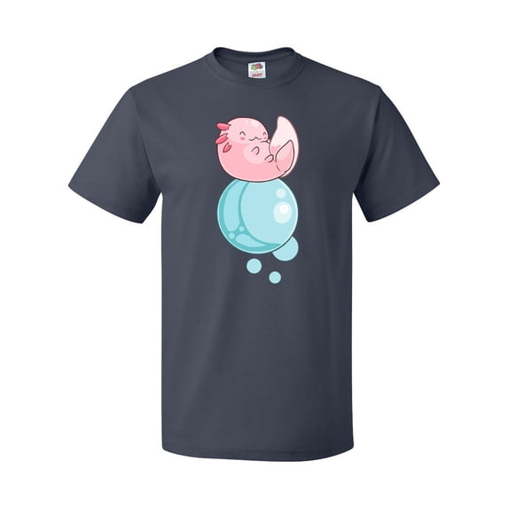 Inktastic Cute Axolotl Sitting on a Bubble T-Shirt