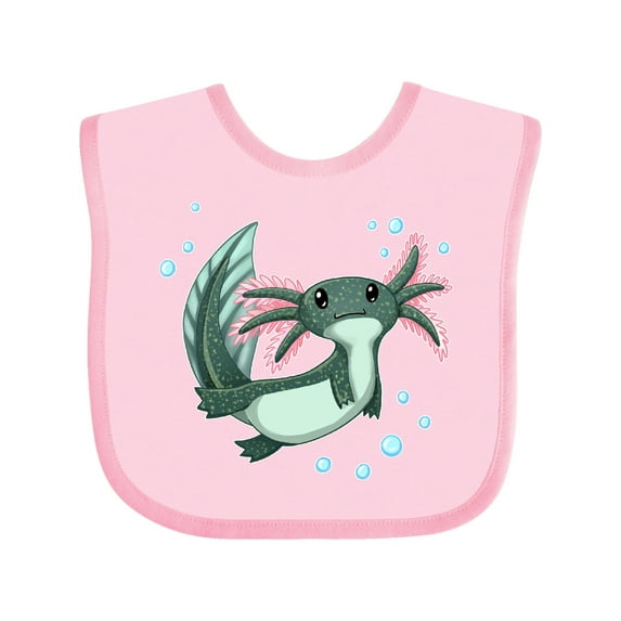 Inktastic Cute Axolotl Swimming with Bubbles Boys or Girls Baby Bib