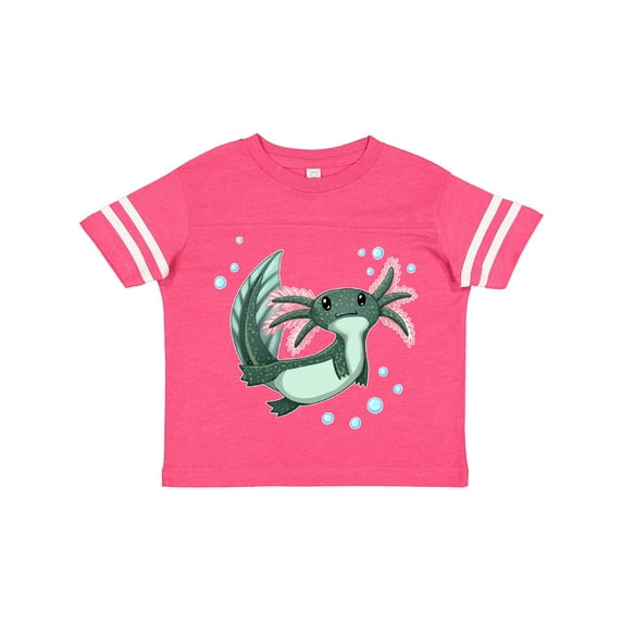 Inktastic Cute Axolotl Swimming with Bubbles Boys or Girls Toddler T-Shirt
