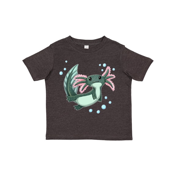 Inktastic Cute Axolotl Swimming with Bubbles Boys or Girls Toddler T-Shirt