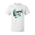 thumbnail image 1 of Inktastic Cute Axolotl Swimming with Bubbles T-Shirt, 1 of 5