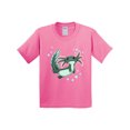 thumbnail image 1 of Inktastic Cute Axolotl Swimming with Bubbles Youth T-Shirt, 1 of 5