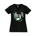 thumbnail image 1 of Inktastic Cute Axolotl swimming with bubbles Women's Plus Size V-Neck T-Shirt, 1 of 5