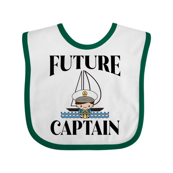 Inktastic Cute Baby Boy Sailing Captain Boys Baby Bib