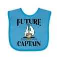 thumbnail image 1 of Inktastic Cute Baby Boy Sailing Captain Boys Baby Bib, 1 of 4