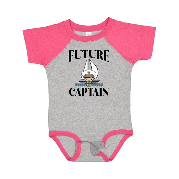 Inktastic Cute Baby Boy Sailing Captain Boys Baby Bodysuit