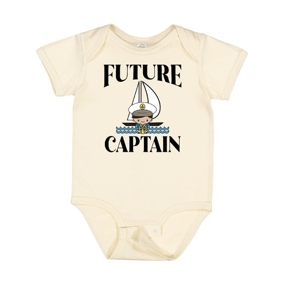 Inktastic Cute Baby Boy Sailing Captain Boys Baby Bodysuit