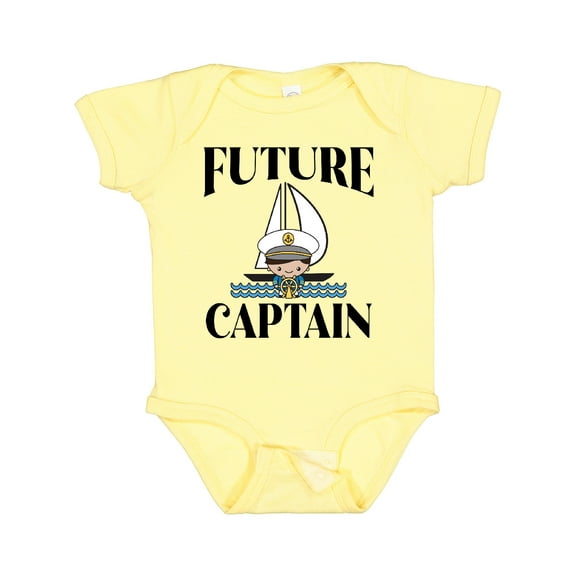 Inktastic Cute Baby Boy Sailing Captain Boys Baby Bodysuit