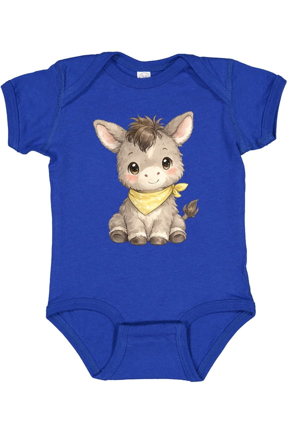 Cute Baby Donkey Farm Boys or Girls Baby Bodysuit