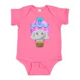 thumbnail image 1 of Inktastic Cute Baby Elephant in a Pink Hot Air Balloon Boys or Girls Baby Bodysuit, 1 of 5