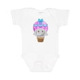 thumbnail image 1 of Inktastic Cute Baby Elephant in a Pink Hot Air Balloon Boys or Girls Baby Bodysuit, 1 of 5