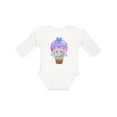 thumbnail image 1 of Inktastic Cute Baby Elephant in a Pink Hot Air Balloon Boys or Girls Long Sleeve Baby Bodysuit, 1 of 5
