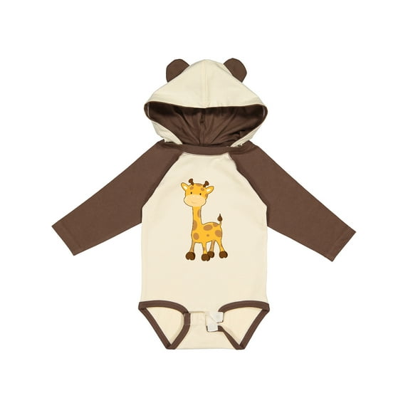 Inktastic Cute Baby Giraffe Boys or Girls Long Sleeve Baby Bodysuit