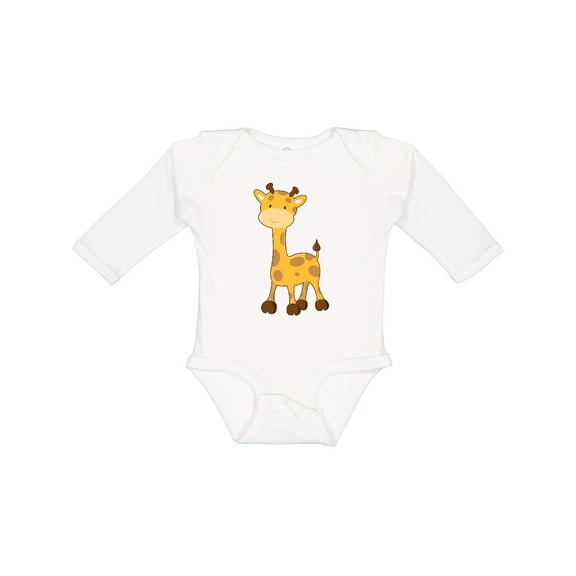 Inktastic Cute Baby Giraffe Boys or Girls Long Sleeve Baby Bodysuit
